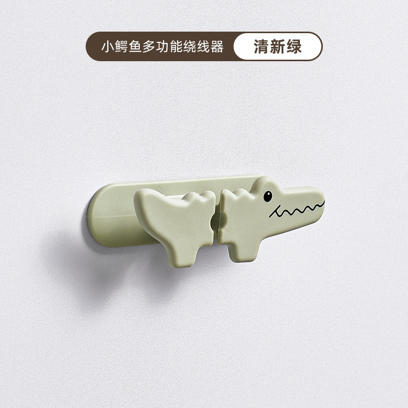 ワニ型理線器データ線収納整理固定器多機能巻線器壁面穴なしフック|undefined
