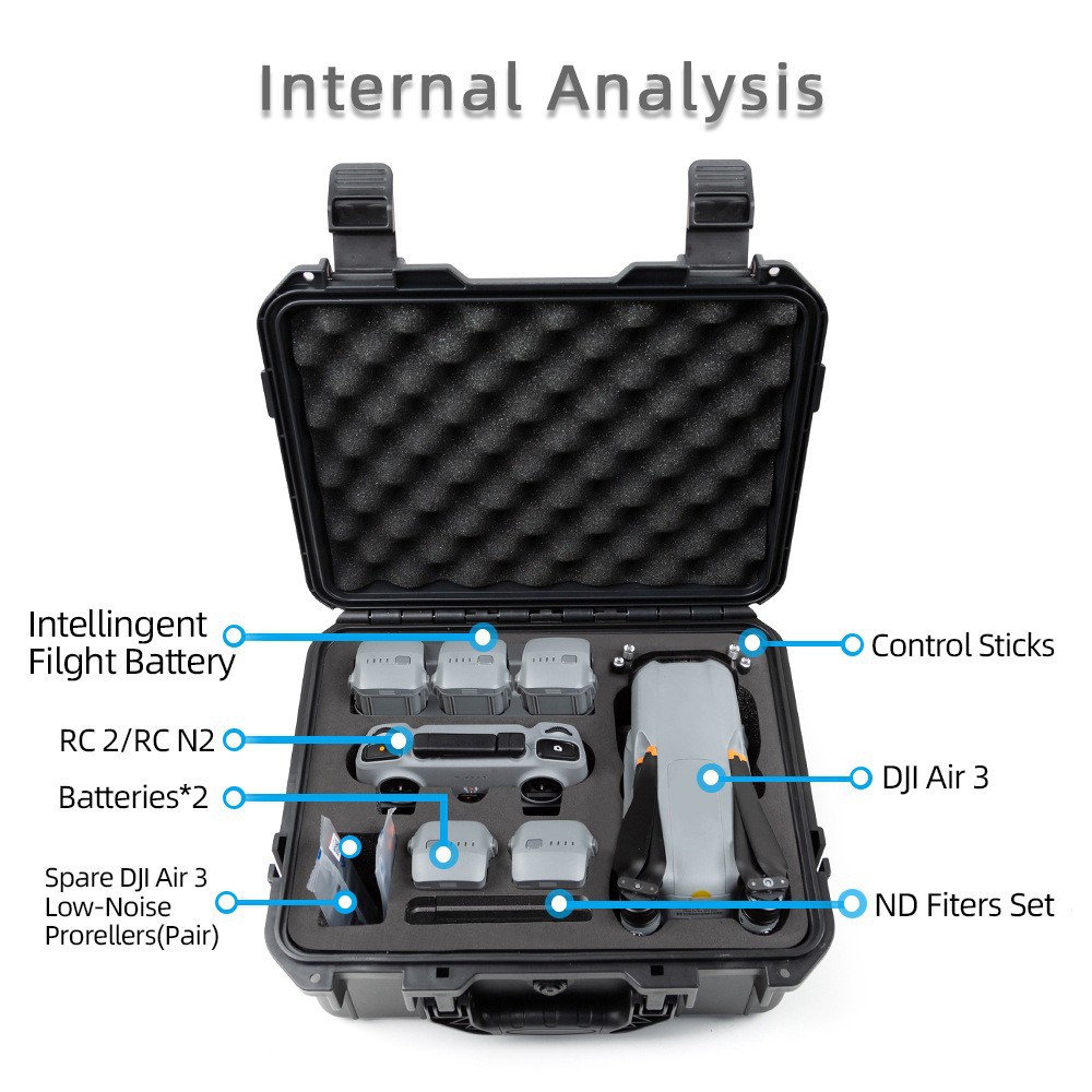 [Nuevo producto] Aplicable a DJI air 3s caja de almacenamiento air 3s caja a prueba de explosiones DJI air 3s caja de almacenamiento con pantalla