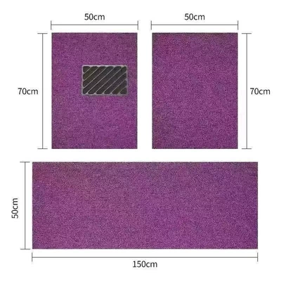 Universal car carpet mats are easy to clean, can be cut to size, suitable for all seasons, single-piece driver's side waterproof car mat (Ayaqaltılar (Kovriklər)) - passenger-seat5070cm-exclusive-for-new-customers-huiqi-black-and-purple-exclusive-for-new-customers