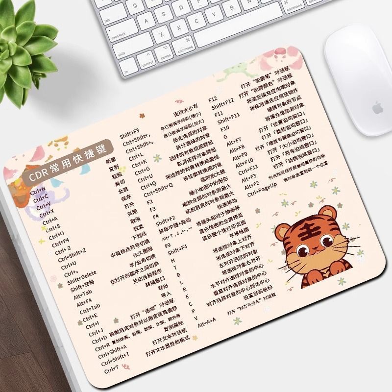 マウスパッドの小さいサイズは厚くて、漫画のゲームのオフィスのショートカットの大全コンピュータの学生の家庭用のテーブルのパッドは腕を保護します。|undefined