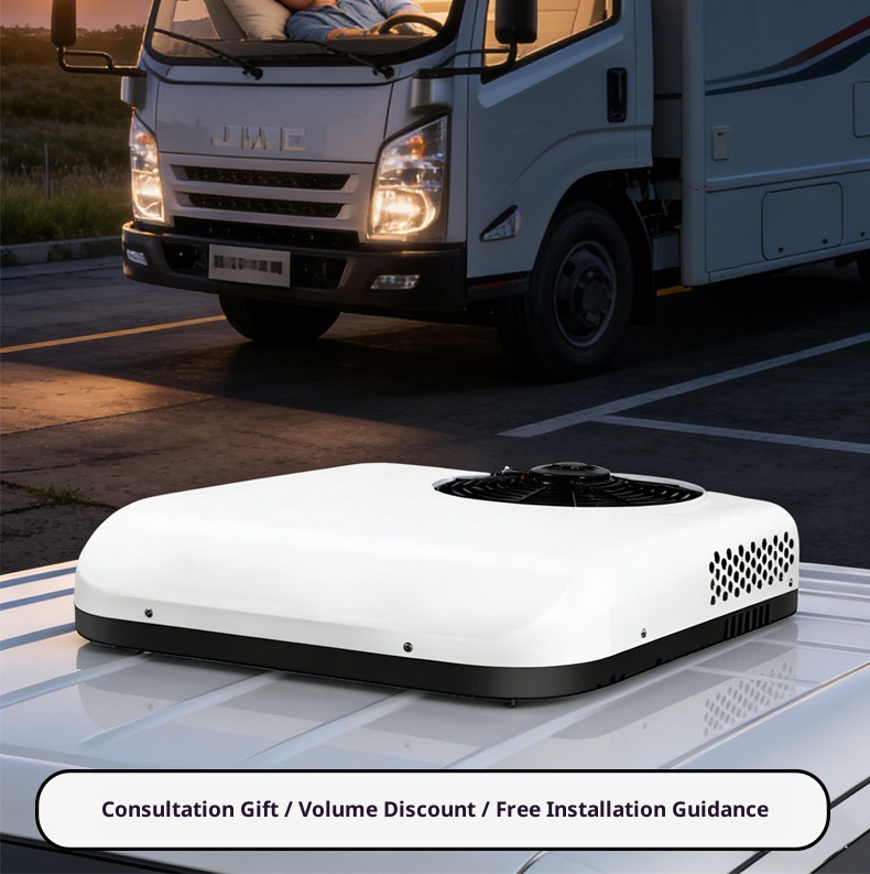 Cross-Border Supply of Integrated Parking Air Conditioners 12V24V Top-Mounted Inverter with High Cooling Capacity for Cooling and Heating in Light Trucks and Rvs