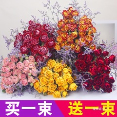ドライフラワーブーケ、本物の花、風乾燥、天然リビングルーム装飾、風家具、ローズオーバーフルーツ