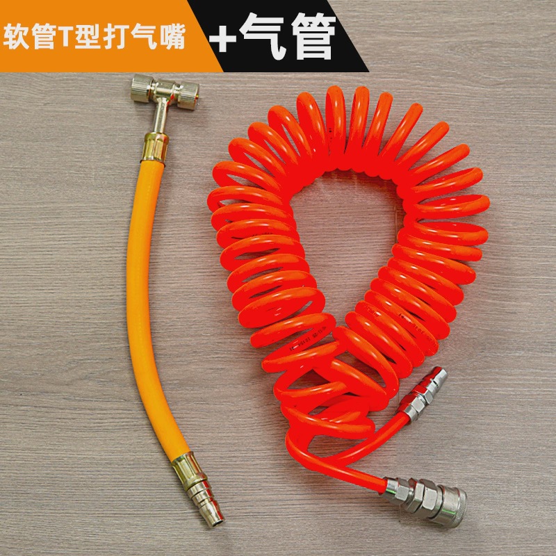 Neumático de coche, boquilla de aire, manguera, boquilla de inflable de doble cabezal, motocicleta, bicicleta, bicicleta, camión, palanca de aire de manivela