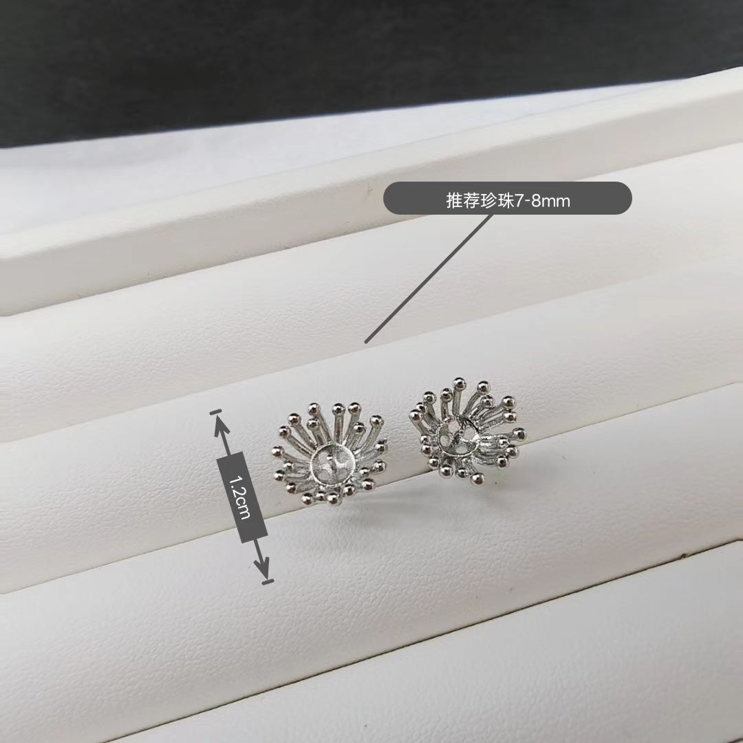 Perla de alta sensibilidad 925 agujas de plata 18k chapadas en oro pendientes huecos accesorios de material femenino fábrica al por mayor