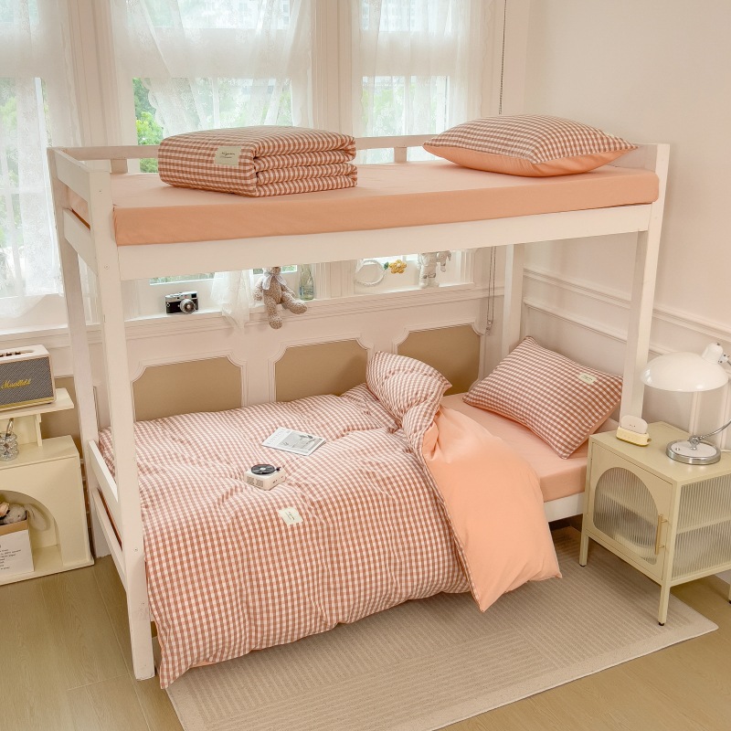 Dormitorio de estudiantes de seis piezas de paquete de regalo dormitorio de 0,9 metros de tres piezas de almohada para estudiantes de un conjunto completo de sábanas cubiertas sábanas