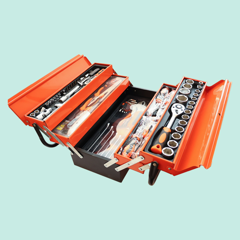 Los fabricantes venden 85 juegos de herramientas de hojalata, juegos de hardware de mano, caja de herramientas, juegos de llaves de trinquete, juegos