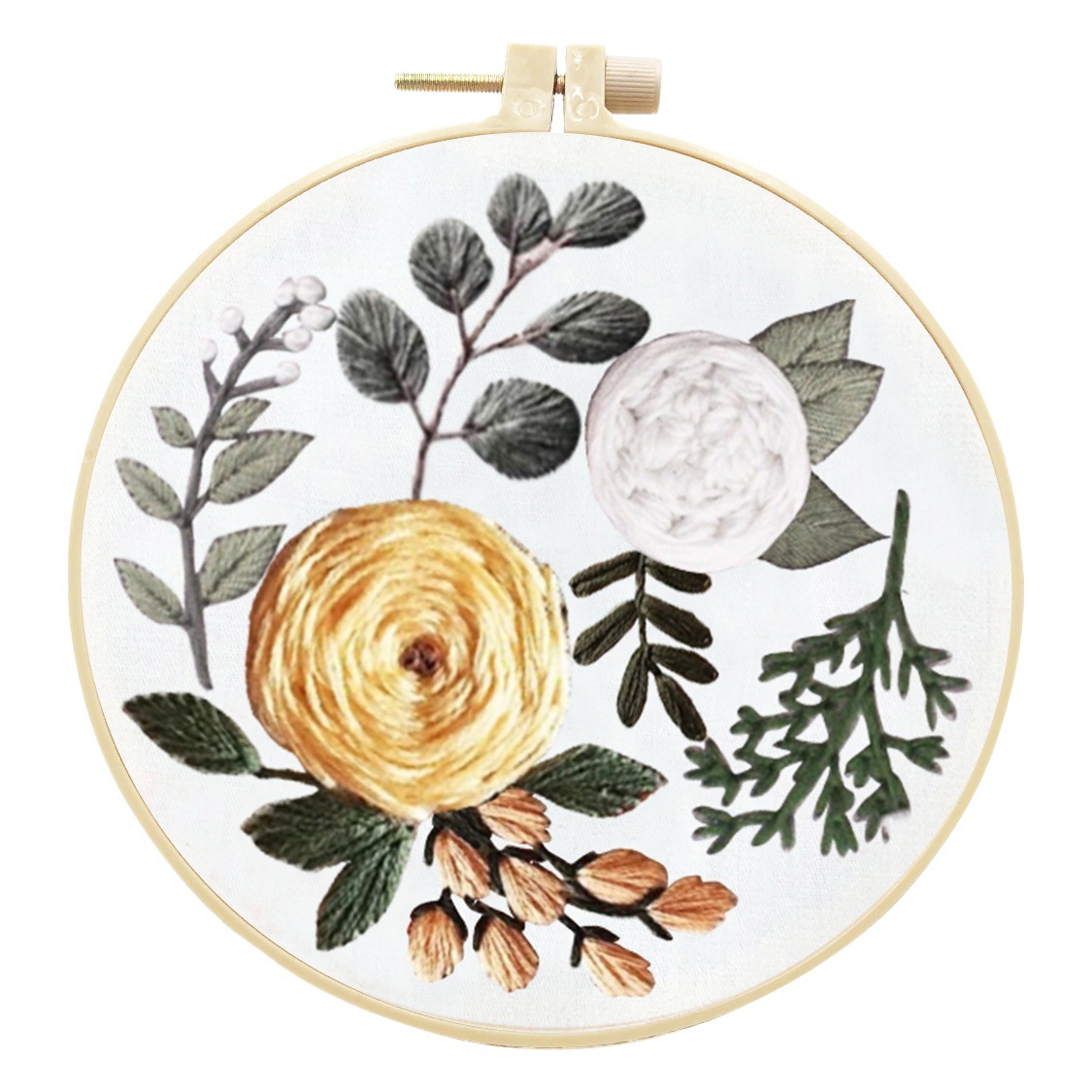 Original-Nuevo bordado DIY flor hecha a mano material de tela paquete conjunto fabricante creativo en stock con tutorial