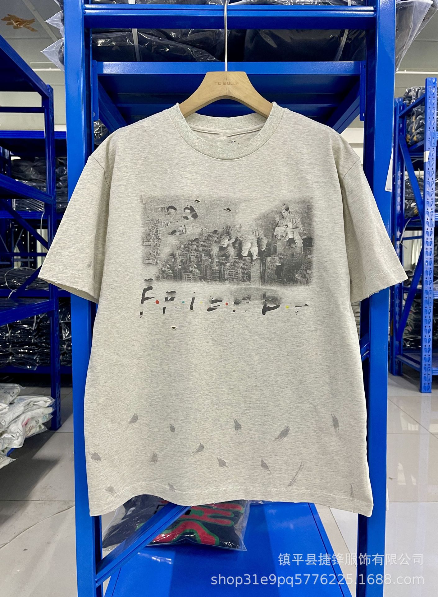 クロスボーダーの新型欧米のファッションブランドのレトロな水洗いは古い落書きをします。