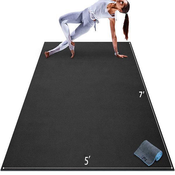 Extra Large Double High-density PVCYoga Mat Widened And Lengthened Fitness Mat Non-slip Shock-absorbing Skipping Rope Mat