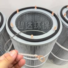 六螺杆防静电覆膜滤筒 螺杆吊装除尘滤芯 激光切割焊接配套使用滤