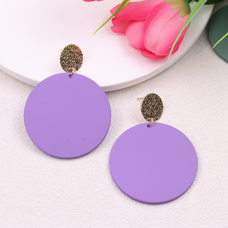 Nordic Style Round Arylic Women's Drop Earrings display picture 6