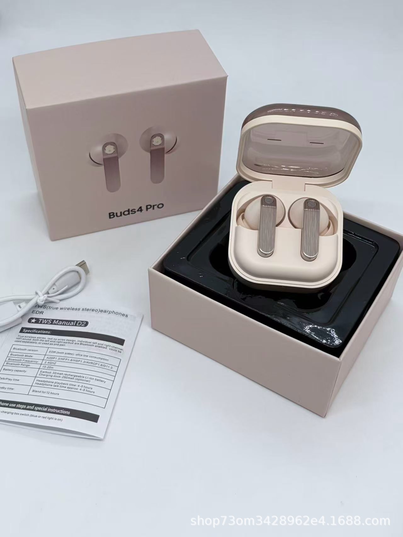 Bluetooth Earbuds 2026 New Model Buds4 Pro Long Battery Life Wireless Earbuds In-Ear TWS Export