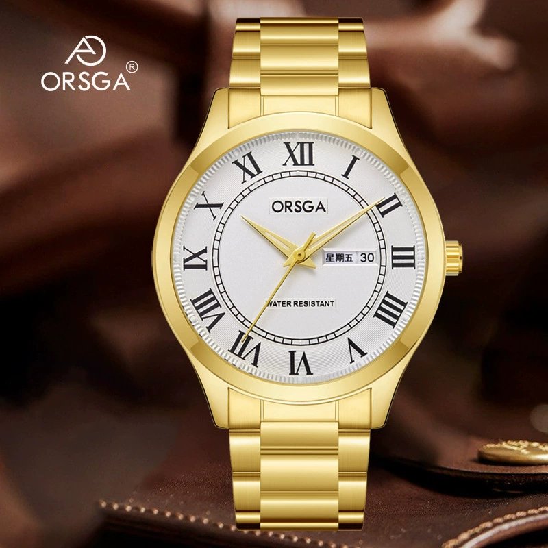 Мужские fashionable календарь ORSGA, классические кварцевые швейцарские часы