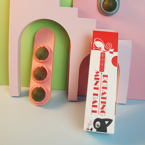 Catnip sphere rotating ball manufacturer direct sale, wood sorrel galls fruit ball, cat self-entertaining toy, dental care cat snack