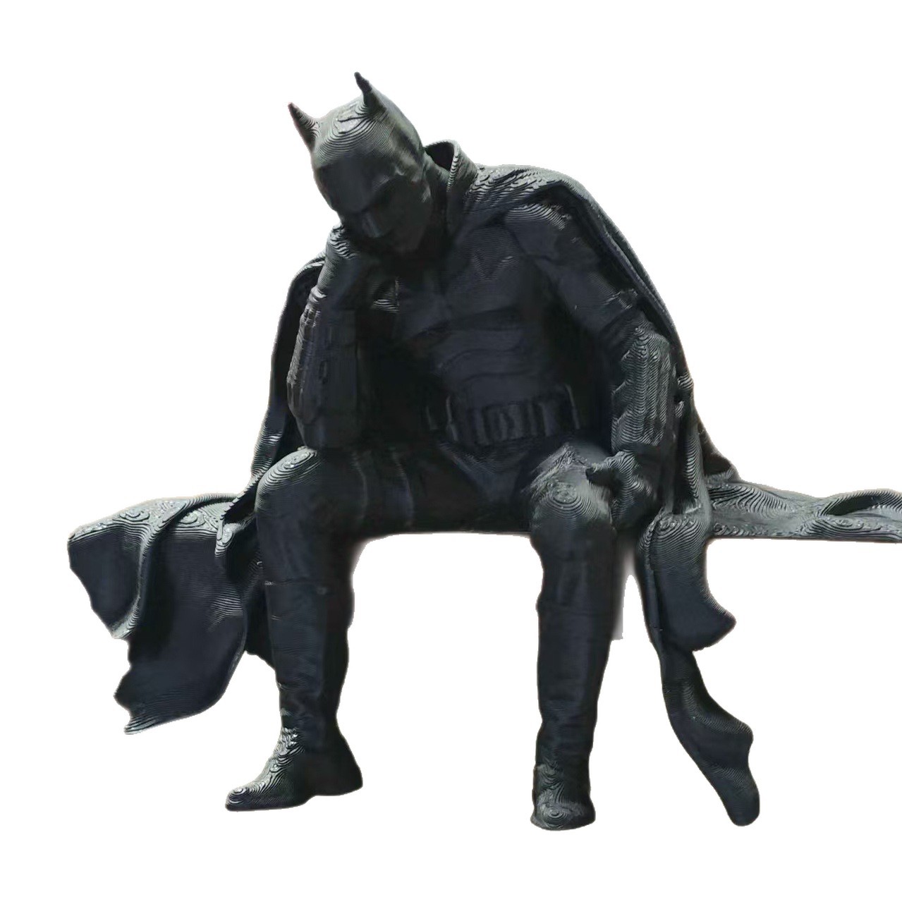 Ninja impresión adornos 3D hechos a mano estante de lápiz papelería almacenamiento bolígrafo personalidad mesa creativa con decoración negro samurai estante de lápiz