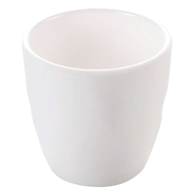 Taza de melamina blanca, taza recta, taza de té comercial para restaurante y hotel, taza para café con leche, taza de plástico resistente a roturas