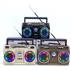 新型RX-750Dレトロラジオbluetoothスピーカー屋外携帯携帯無線カラーライトカード