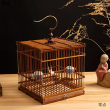 竹制小方笼绣眼长方形鸟笼贝子鸟笼大全金翅雀笼子厂家直销包邮