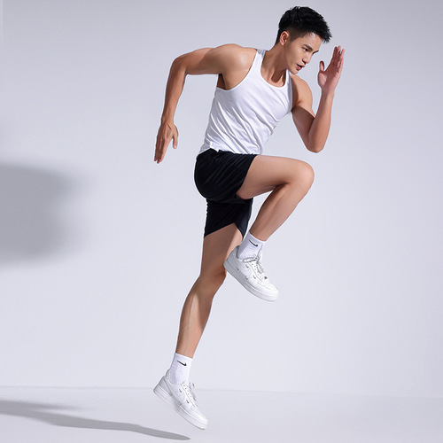 Spring and summer new polyester track and field sports men's running breathable men's fitness ultra-light marathon quick-drying vest
