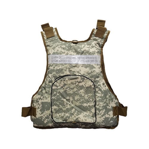 Jarrest camouflage sea fishing buoyancy vest vest-style outdoor swimsuit adjustable breathable life jacket