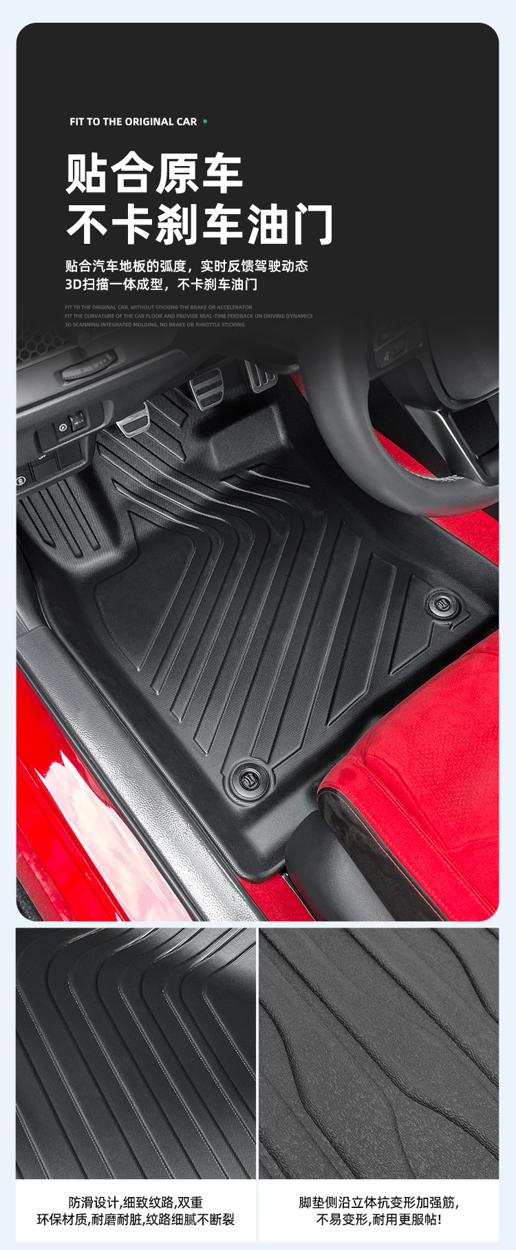 Suitable for 23 Honda Civic Type R Car Floor Mats Tpe Special Car Special Stain-Resistant Floor Mats Trunk Mats