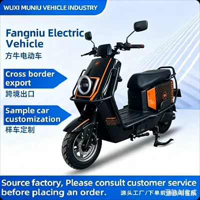 Export Fangniu electric motorcycle, high-power 60V electric vehicle, large scooter, high-speed long-distance travel vehicle for adults