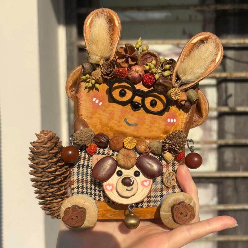 Finished Handmade Material Kit Creative Niche Cute Doll Pendant Rattan Bean Pod Doll DIY Gift for Friends Finished Handmade Material Kit Creative Niche Cute Doll Pendant Rattan Bean Pod Doll DIY Gift for Friends