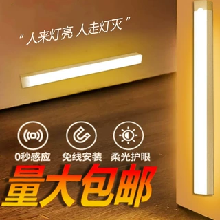 LED人体感应灯磁吸充电酒柜衣橱灯学生宿舍小夜灯跨境长条灯定制
