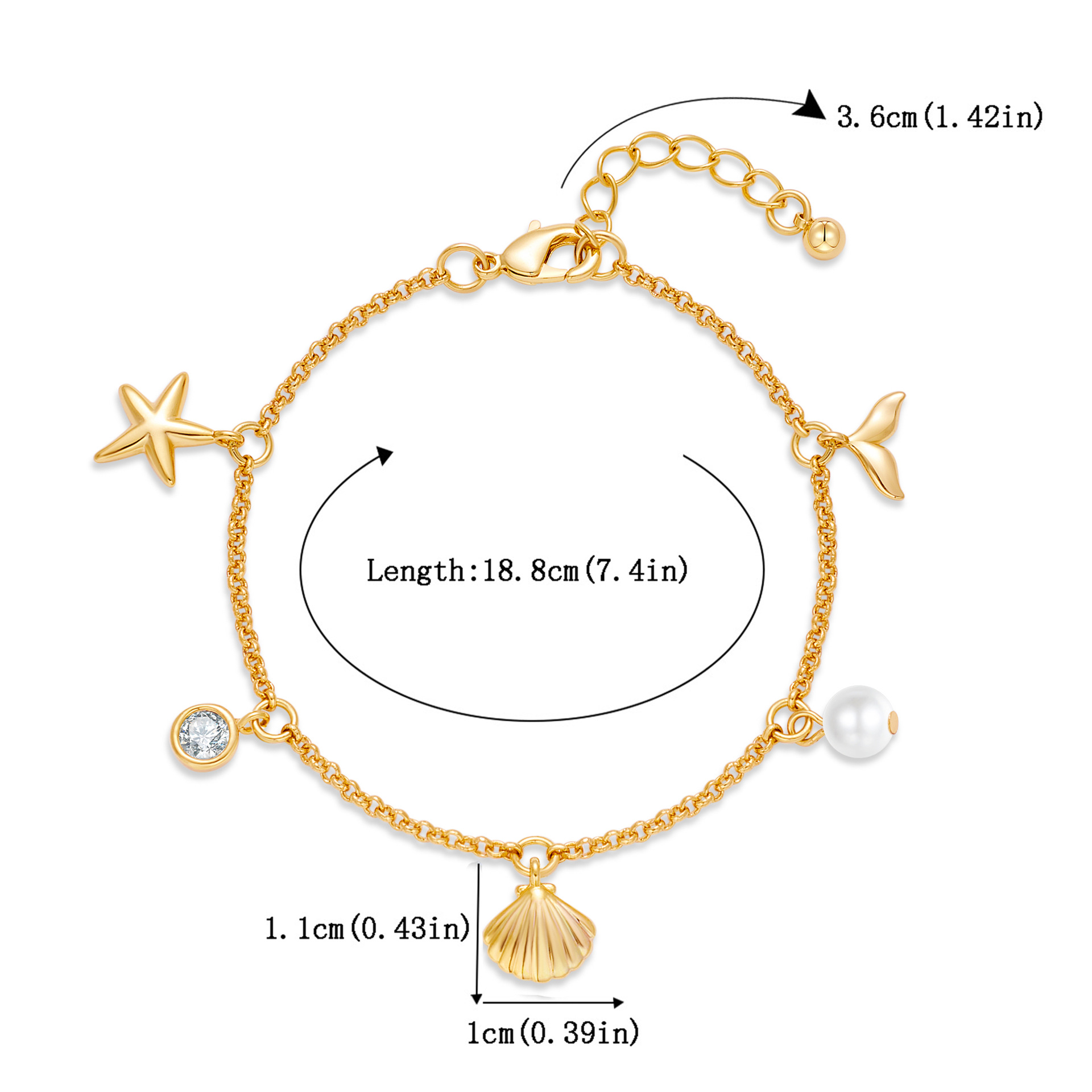 european-and-american-cross-border-fashion-personalized-ocean-necklace-summer-bracelet-womens-exquisite-new-gift-jewelry-high-end-bracelet