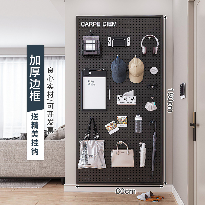 Tablero de agujero de metal, estante de pared, entrada, colgante de pared, decoración de almacenamiento, estante de exhibición de sala de estar de estilo antiguo