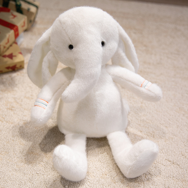 Larga nariz larga piernas elefante muñeca de peluche para niños en la cama muñeca elefante pequeño regalo de cumpleaños almohada grande
