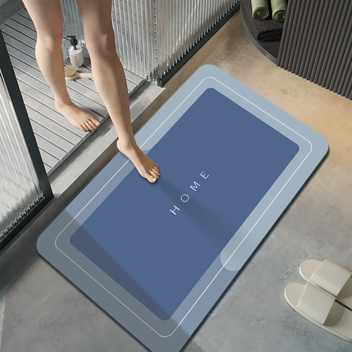 8A8 bathroom water-absorbent mat, durable, silicon diatomaceous earth crystal velvet entryway mat, non-slip pad, foot mat