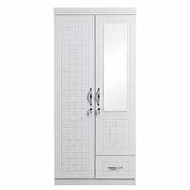 wardrobe跨境厂家密度板吸塑衣柜家用卧室二门三门四门衣柜平开门