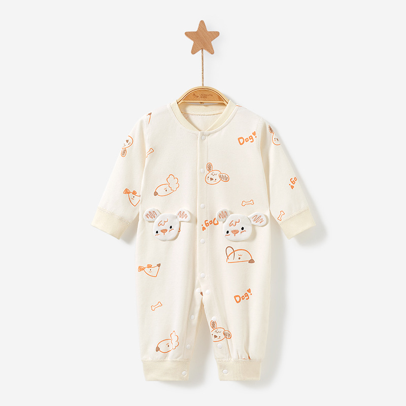 Mono para bebé para primavera, otoño e invierno, conjunto de algodón puro fino para recién nacido, ropa de otoño para el primer mes, pelele unisex para niños pequeños, ropa de bebé.