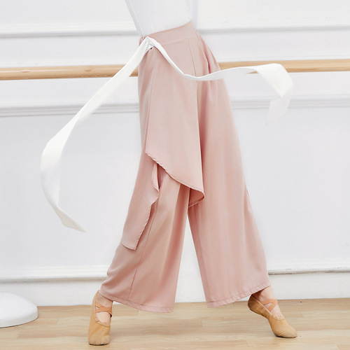 Modern dance practice pants skirt Chinese ancient style jazz dance wide-leg long pants elegant female performance classical dance costumes