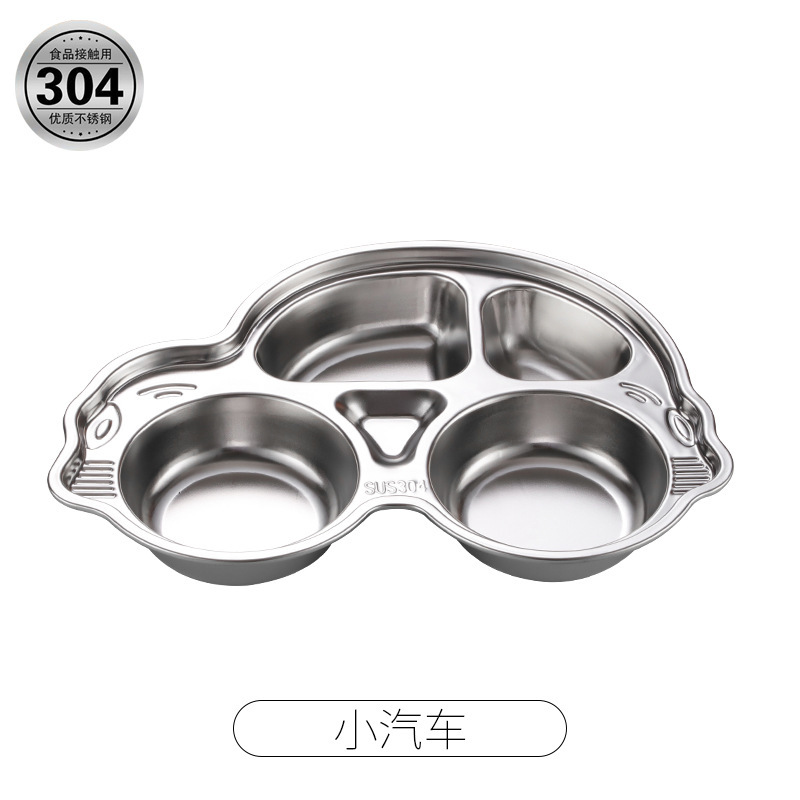 304ステンレス製ディナープレート、仕切り付きディナープレート、幼稚園・保育園用子供用食器、子供用ディナープレート、環境に優しい収納|undefined