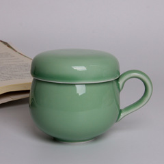 茶杯女士個人專用青瓷杯過濾陶瓷同心杯辦公室杯子茶杯陶瓷茶杯