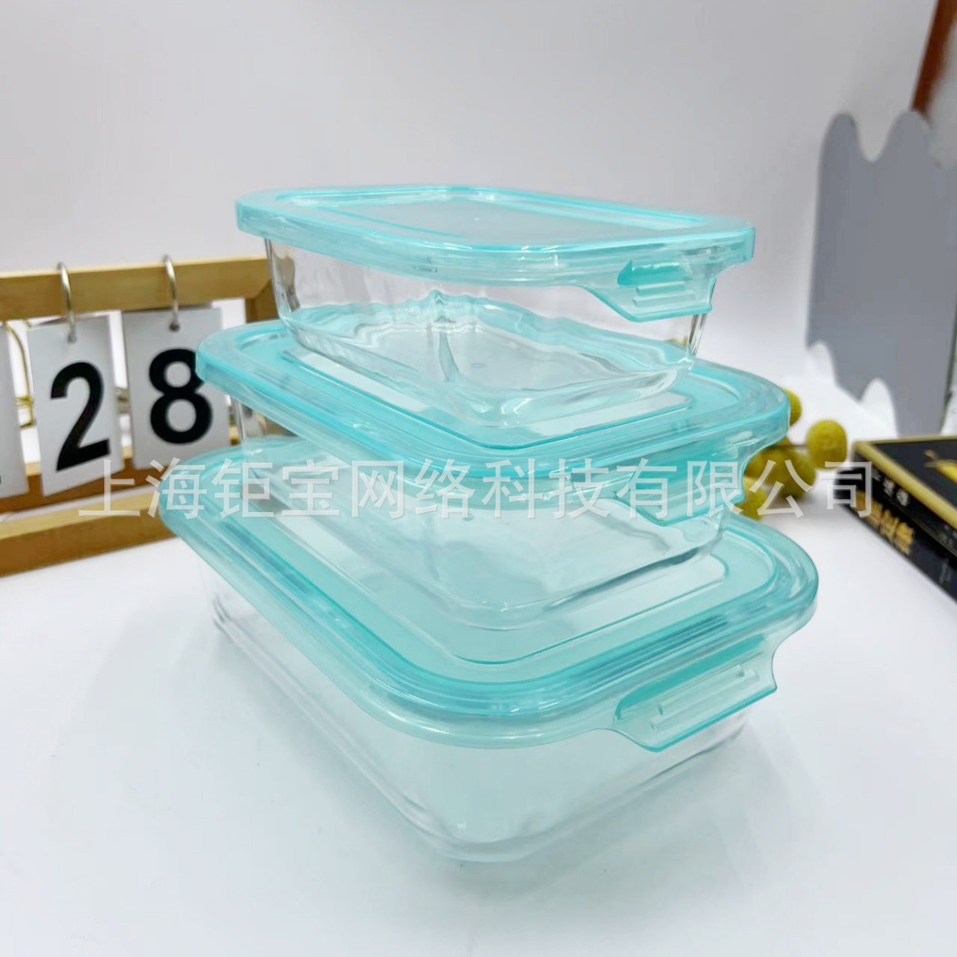 Caja de almuerzo de vidrio resistente a altas temperaturas de alta borosilicona, caja de microondas rectangular, caja de sellado, tazón de vidrio de grado alimenticio para mantener fresco