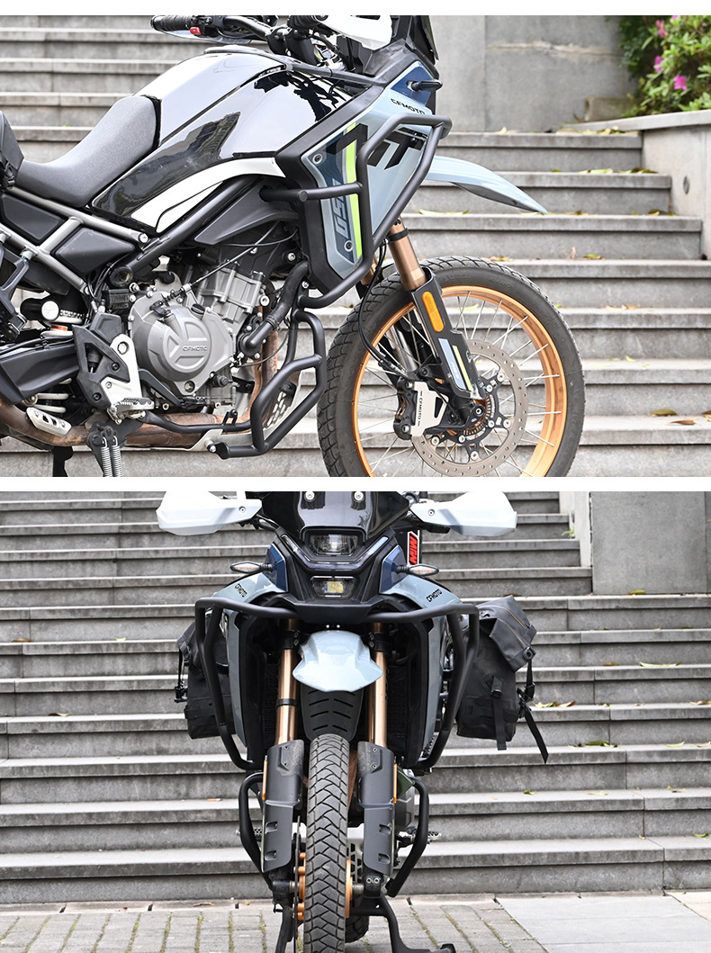 Suitable for Cfmoto 450Mt Bumper Upper and Lower Protection Bars, Thickened and Reinforced Protective Frame, Anti-Fall Bar, Protective Bar Modification Parts