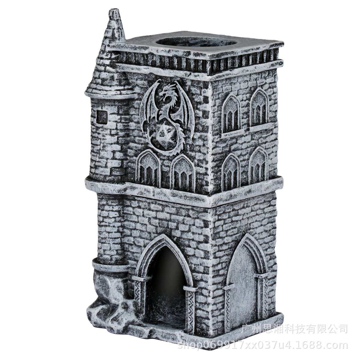 Transfronterizo D20 Flying Dragon Castle Resin Dice Tower Decoration Desktop Model Resin Fit for DND Table Games Dice Tower Accessories image 6