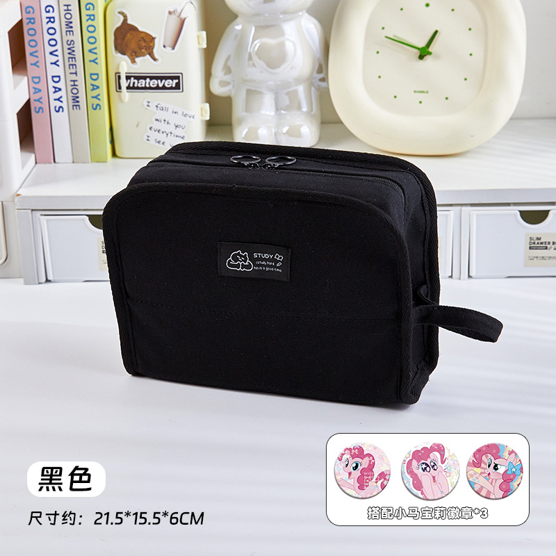 9 bolsas de bolígrafo de gran capacidad en bolsas de lápiz de nicho japonés simples de alto valor facial bolsas de papelería de estudiantes de secundaria