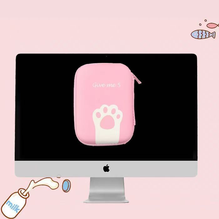 CCD 充電器デジタル収納袋ヘッドフォンデータケーブルかわいい漫画カメラポータブル整理ボックスハードドライブバッグハード|undefined