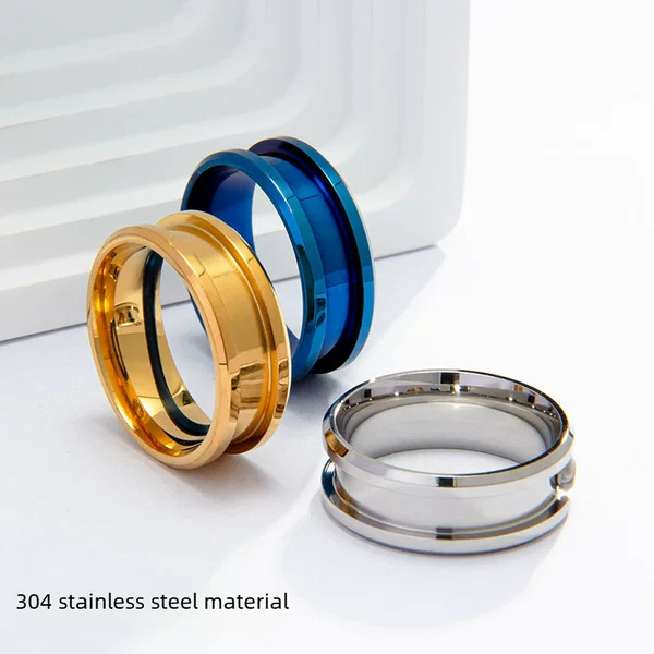 New Multi-Width Cross-Border Popular DIY Stainless Steel Titanium Steel Ring Base Jewelry Yiwu Accessories
