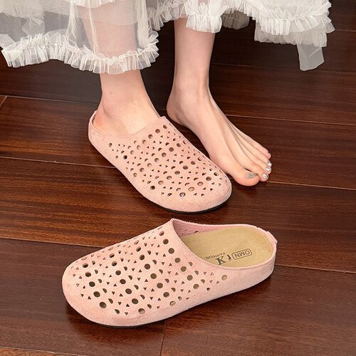 2025 Spring/Summer Women's Retro Height-Increasing Slip-On Clog Sandals with Thick Sole and Open Toe