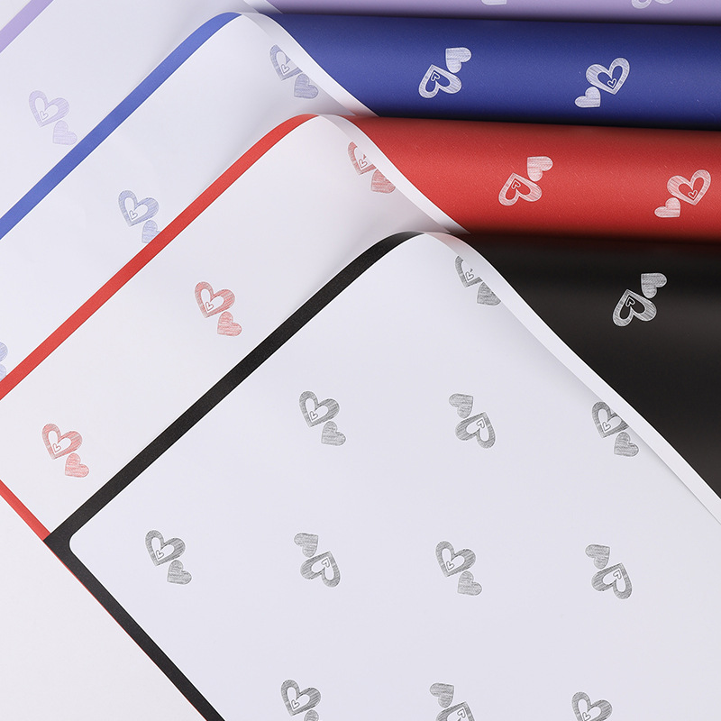 Huaxi Heart English Flower Packaging Paper Love Impermeable Flower Packaging Paper DIY Gift Flower Shop Paper