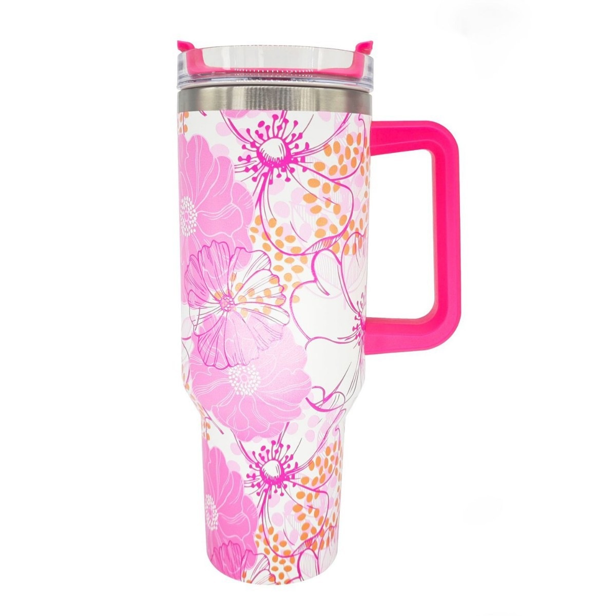 Una taza de automóvil de acero inoxidable de alta capacidad de 40 mango transfronterizo aislamiento al vacío taza de paja de automóvil taza de hielo