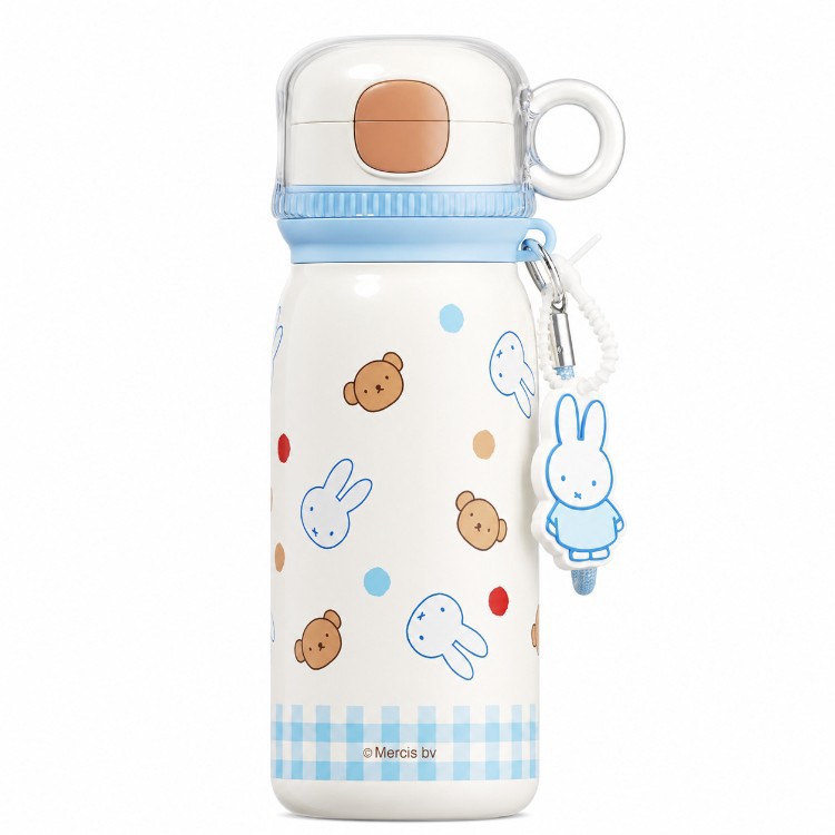 Miffy conejo de alto valor facial lindo taza térmica infantil femenina 2026 nuevo estudiante vasos de agua de paja de gran capacidad