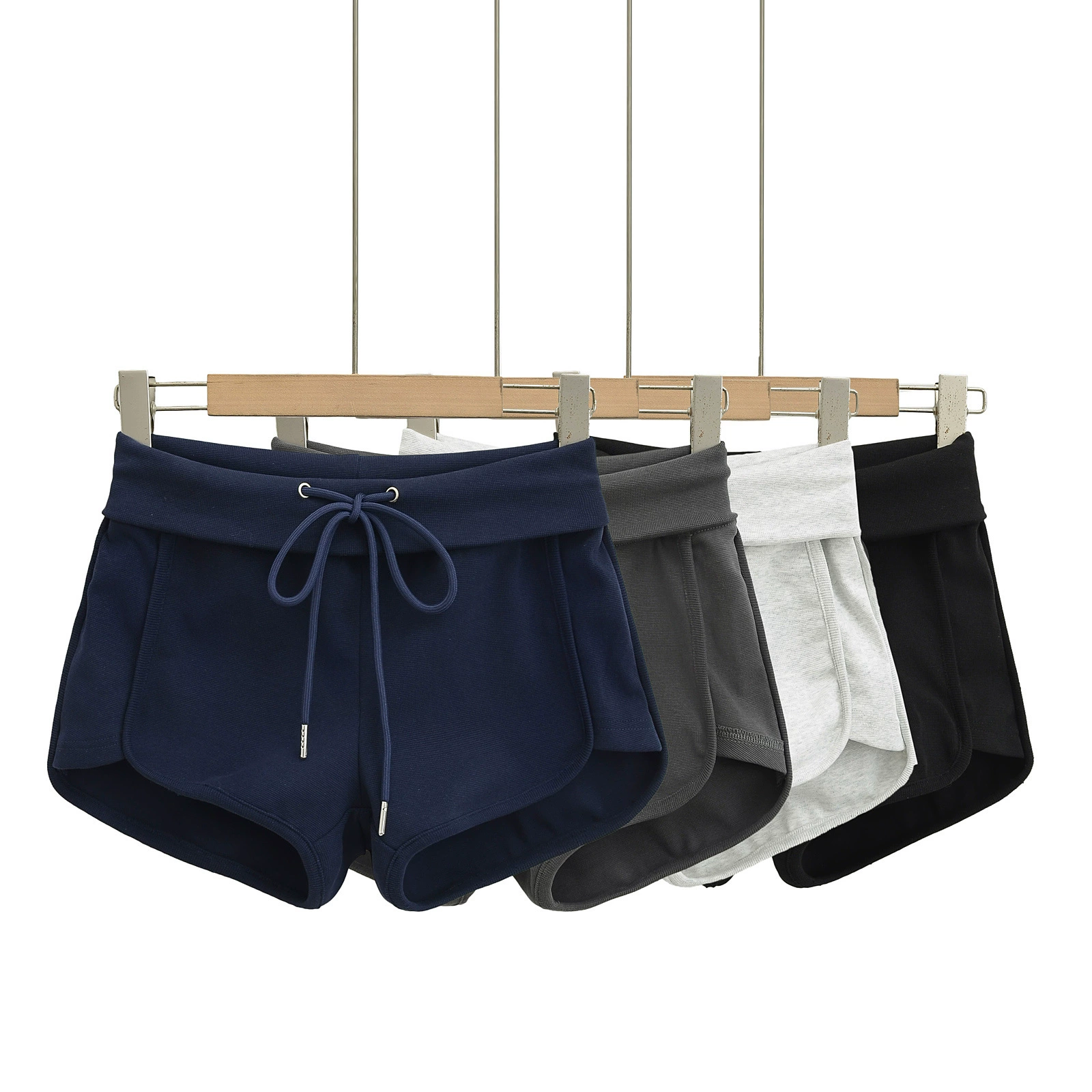 Shorts, universal fitted trousers, belt bag, drawstring, hip-accented
