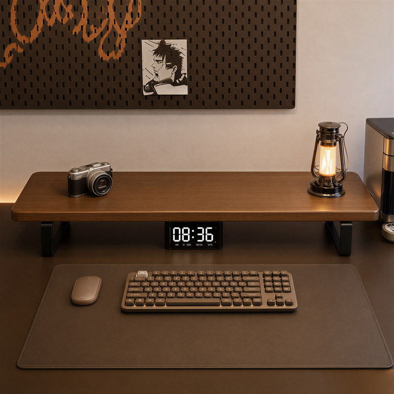 E-sports room computer stand, gaming monitor riser, desktop computer and laptop support, desktop organizer