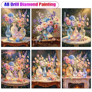 手工DIY钻石画花卉主题彩钻满钻工艺品贴钻砖石画无框装饰画
